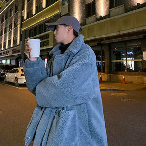 人気商品！おしゃれな ビッグ ボアジャケット メンズ 韓国 ファッションアウターブルゾン 秋冬
