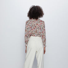 画像をギャラリービューアに読み込む, ZARA ザラ 刺繍入りカラープリント柄シャツ レディース　春秋 2317145