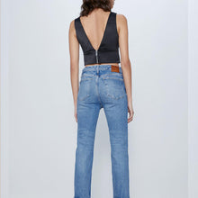 画像をギャラリービューアに読み込む, ZARA ザラ ZW PREMIUM SLIM OCEAN BLUE デニムパンツ レディース エレガント ブルー 6840041
