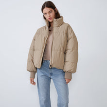 画像をギャラリービューアに読み込む, ZARA オーバーサイズ仕様パフジャケット ダークベージュ 4341202