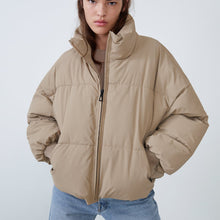 画像をギャラリービューアに読み込む, ZARA オーバーサイズ仕様パフジャケット ダークベージュ 4341202