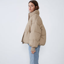 画像をギャラリービューアに読み込む, ZARA オーバーサイズ仕様パフジャケット ダークベージュ 4341202
