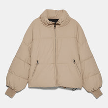 画像をギャラリービューアに読み込む, ZARA オーバーサイズ仕様パフジャケット ダークベージュ 4341202