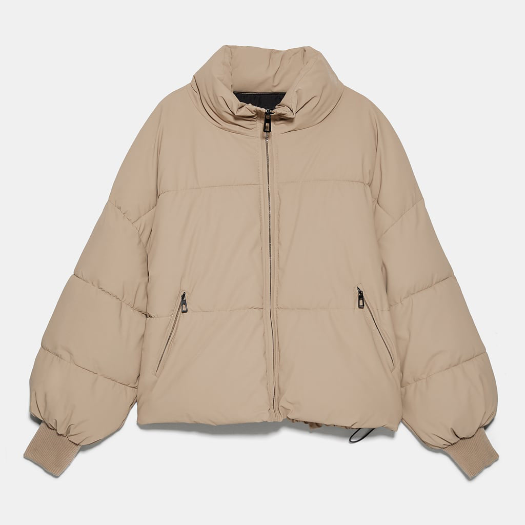 ZARA オーバーサイズ仕様パフジャケット ダークベージュ 4341202