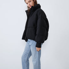 画像をギャラリービューアに読み込む, ZARA オーバーサイズ仕様パフジャケット ブラック  4341202