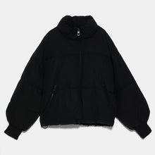 画像をギャラリービューアに読み込む, ZARA オーバーサイズ仕様パフジャケット ブラック  4341202