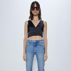 ZARA ザラ ZW PREMIUM SLIM OCEAN BLUE デニムパンツ レディース エレガント ブルー 6840041