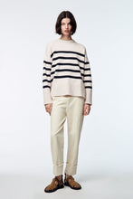 画像をギャラリービューアに読み込む, ZARA ザラ ボーダー ニットセーター  ラウンドネック長袖セーター ストライプ レディース 6254106