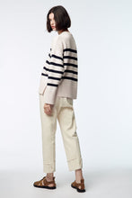 画像をギャラリービューアに読み込む, ZARA ザラ ボーダー ニットセーター  ラウンドネック長袖セーター ストライプ レディース 6254106