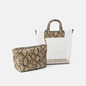 ZARA ザラ パイソン柄クリアバッグ ビニルクリアバッグ 透明