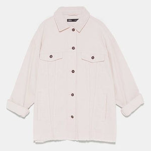 ZARA ザラ ポケット付きコーデュロイ地シャツジャケット レディース 8372222