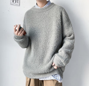 モヘア ニット セーター トップス シンプル7色 メンズ
