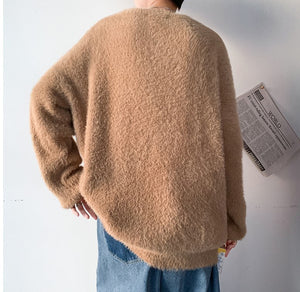 モヘア ニット セーター トップス シンプル7色 メンズ
