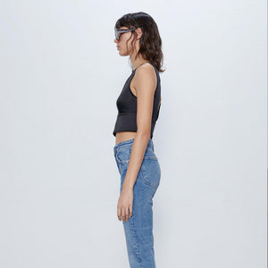 ZARA ザラ ZW PREMIUM SLIM OCEAN BLUE デニムパンツ レディース エレガント ブルー 6840041