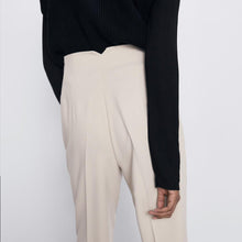 画像をギャラリービューアに読み込む, ZARA ザラ ハイウエストパンツ レディース エレガント ホワイト 1608332