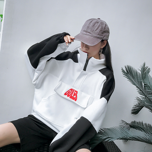 20%OFF レディース 半ジップパーカー ブラック 大きいサイズ ップス 秋冬