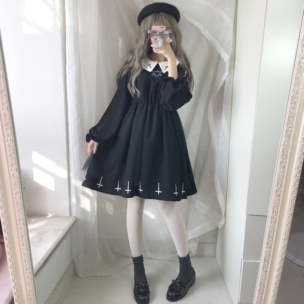 レディース    ゴスロリ 可愛いワンピース ワンピース 秋冬