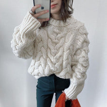 画像をギャラリービューアに読み込む, ZARA ザラ ケーブルニットセーター エクリュ レディース 3859128