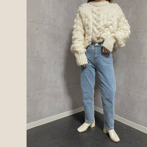 ZARA ザラ ケーブルニットセーター エクリュ レディース 3859128