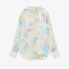 画像をギャラリービューアに読み込む, ZARA ザラフルイド タイダイ シャツマルチカラーレディース2355438