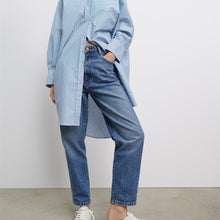 画像をギャラリービューアに読み込む, ZARA ザラZ1975 マムフィットデニムパンツミディアムブルーレディース7223021
