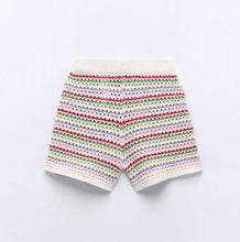 画像をギャラリービューアに読み込む, ZARA ザラストライプ柄ニットショートパンツコットンマルチカラーレディース3859029