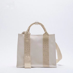 ZARA ザラ テキスト ミニキャンバストートバッグ 3色 6832810