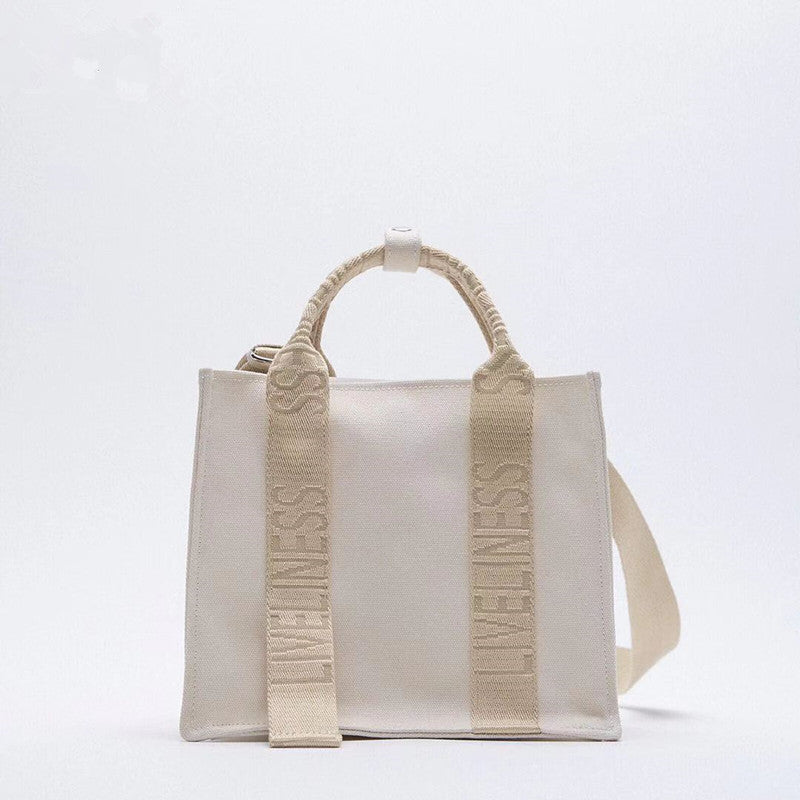 ZARA ザラ テキスト ミニキャンバストートバッグ 3色 6832810