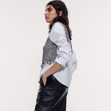 画像をギャラリービューアに読み込む, ZARA ツイード生地コントラストトップス　ブラウス レディース 夏秋向け 8811175