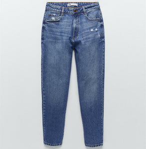 ZARA ザラZ1975 マムフィットデニムパンツミディアムブルーレディース7223021