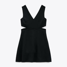 画像をギャラリービューアに読み込む, ZARA ザラカットアウト ワンピースポリエステルブラックレディース2242578