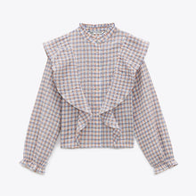画像をギャラリービューアに読み込む, ZARA ザラテクスチャー フリルシャツエクリュレディース5216051