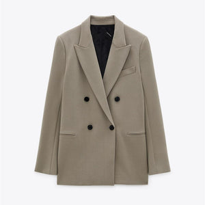 ZARA ザラダブルブレスト ブレザーポリエステルミンクレディース2761056