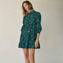 画像をギャラリービューアに読み込む, ZARA ザラプリント柄ミニワンピーステールグリーンレディース8351228