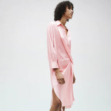 画像をギャラリービューアに読み込む, ZARA ザラストライプ柄シャツワンピースピンクレディース2689422