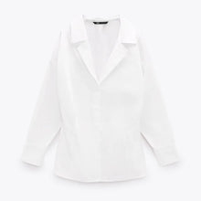 画像をギャラリービューアに読み込む, ZARA ザラポプリンシャツホワイトレディース2114262
