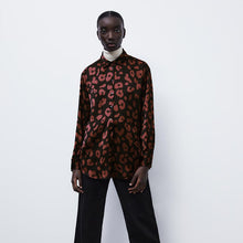 画像をギャラリービューアに読み込む, ZARA ザラアニマル柄オーバーサイズシャツマルチカラーレディース8140/288