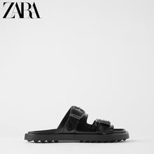 画像をギャラリービューアに読み込む, 【新作・人気】ZARA カウボーイレザーフラットサンダル 1603510