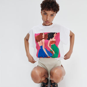 ZARA ザラガールズプリントTシャツコットンフクシアレディース5644111
