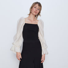 画像をギャラリービューアに読み込む, ZARA ザラ コントラスト スリーブ トップス レディース 2020SS  2142004