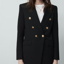 画像をギャラリービューアに読み込む, ZARA ザラテーラードダブルブレストブレザーレーヨンブラックレディース2013703