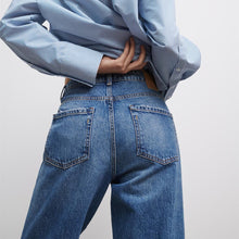 画像をギャラリービューアに読み込む, ZARA ザラZ1975 マムフィットデニムパンツミディアムブルーレディース7223021