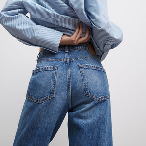 ZARA ザラZ1975 マムフィットデニムパンツミディアムブルーレディース7223021