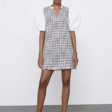 画像をギャラリービューアに読み込む, ZARA ザラコンビストラクチャー仕様ワンピースポリエステル青色白色レディース2754862