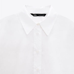 ZARA ザラポケット シャツ - LIMITED EDITIONコットンホワイトレディース8844649