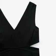 画像をギャラリービューアに読み込む, ZARA ザラカットアウト ワンピースポリエステルブラックレディース2242578