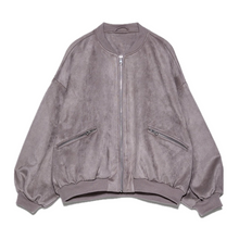 画像をギャラリービューアに読み込む, ZARA スエード風ボンバージャケット グレー  3046827