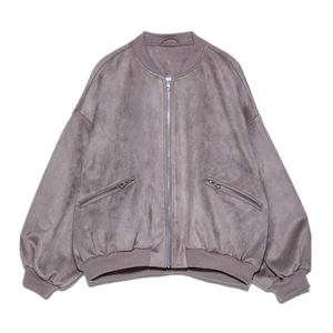 ZARA スエード風ボンバージャケット グレー  3046827