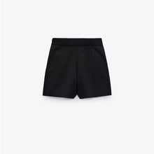 画像をギャラリービューアに読み込む, ZARA ザラボタン付きバミューダパンツポリエステルブラックレディース2037314
