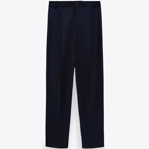 ZARA ザラハイウエストパンツポリエステルブラックレディース9929032